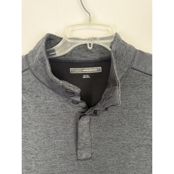 Greg Norman Sweatshirt Men's Size XXL 1/4 Button Pullover Golf Sweater Gray - Picture 8 of 8